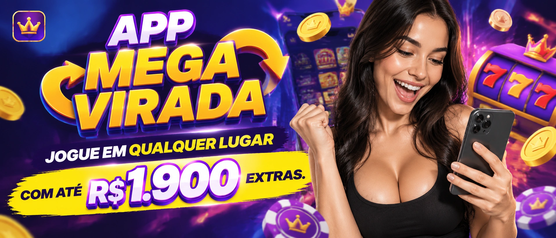 Tela de instalação e uso do aplicativo da mega virada no Android