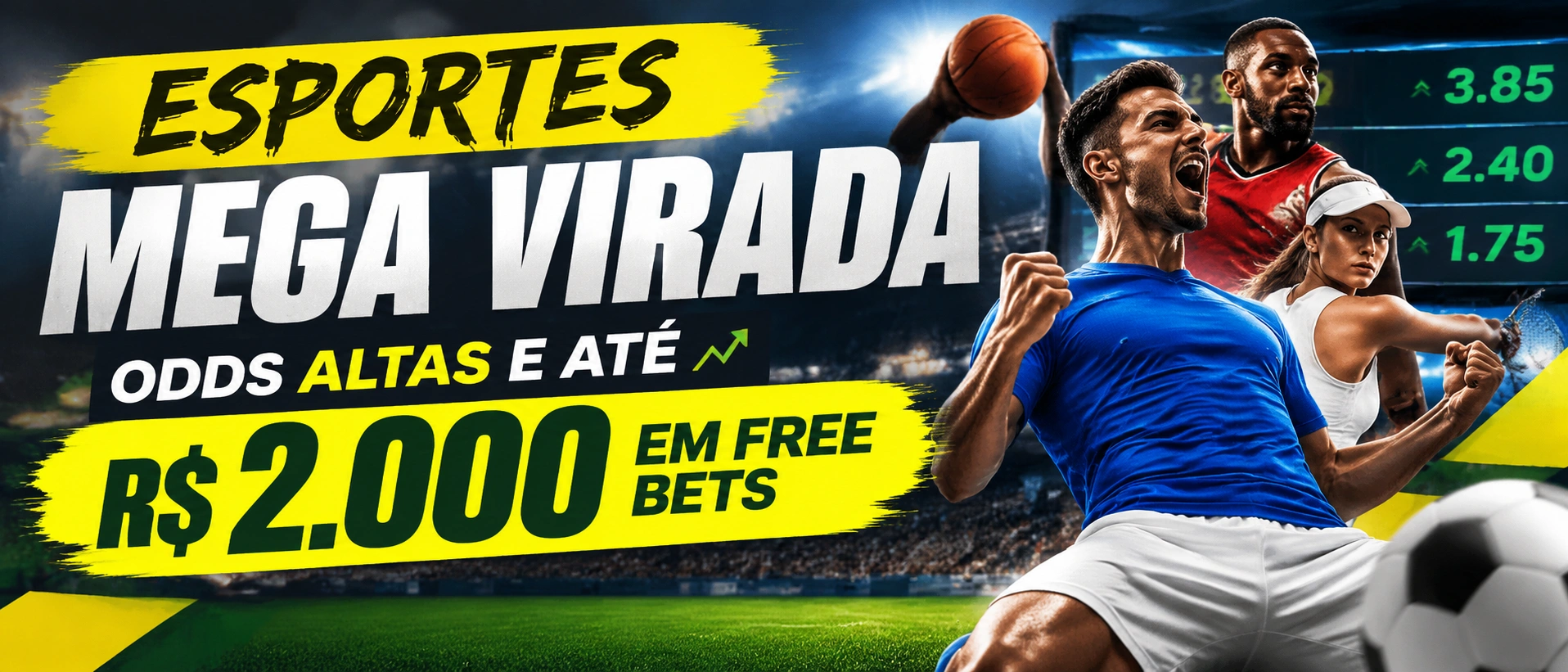 Tela da seção esportes com foco em apostas esportivas online e leitura de mercados