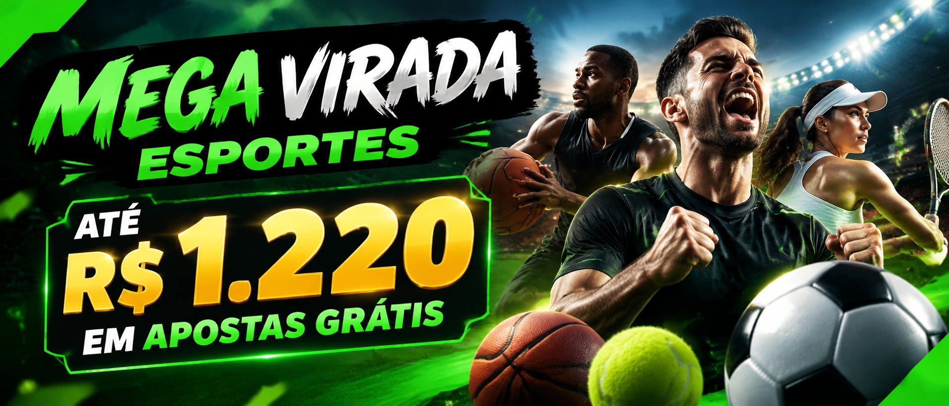 Interface móvel da Mega Virada com bônus e acesso à conta