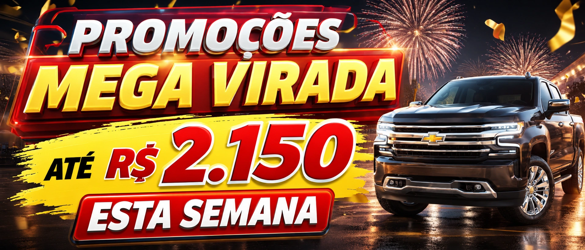 Banner promocional com campanhas e benefícios anunciados na Mega Virada